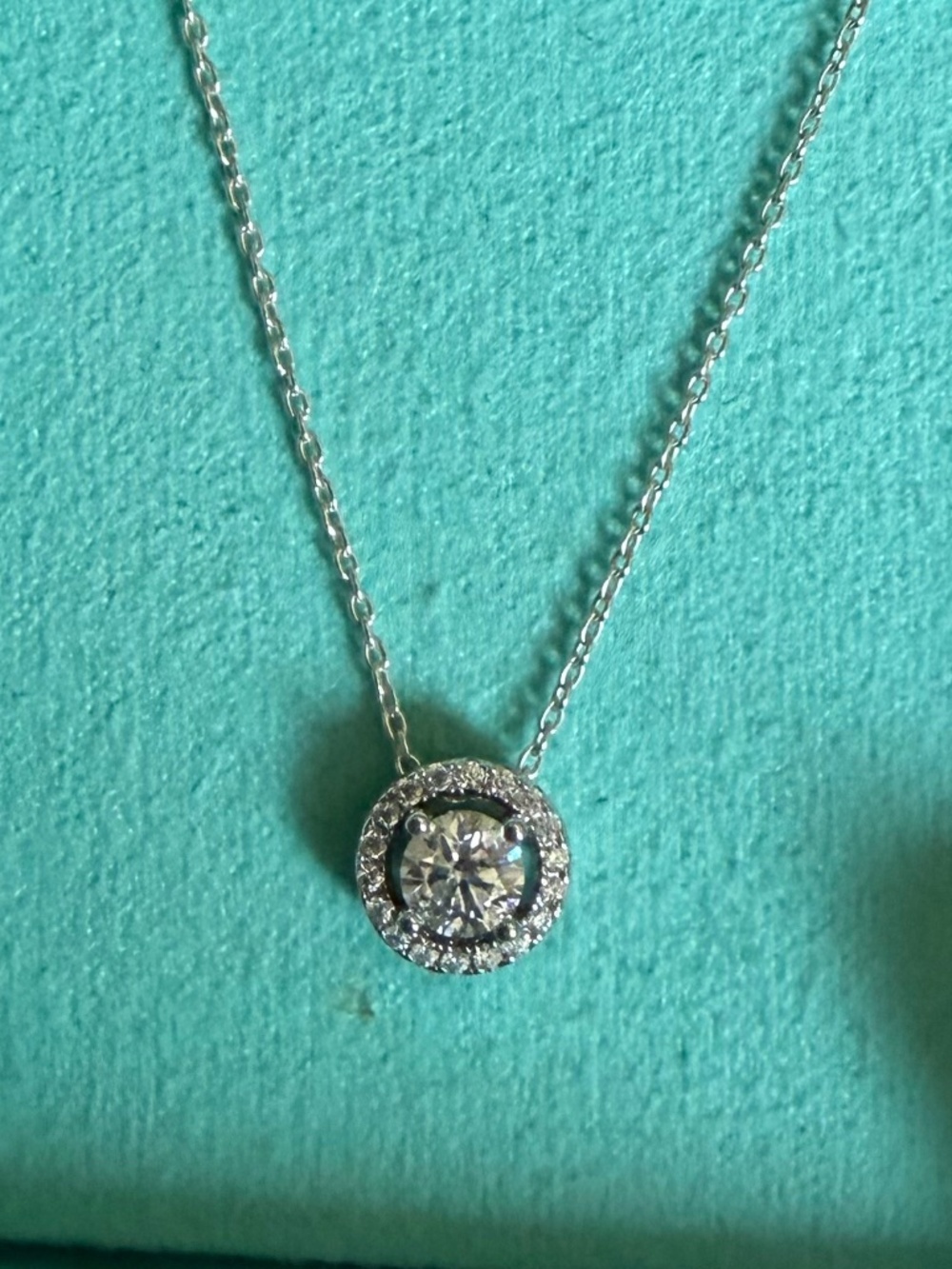 Pandora Sterling Silver Necklace with Moissanite Pendant